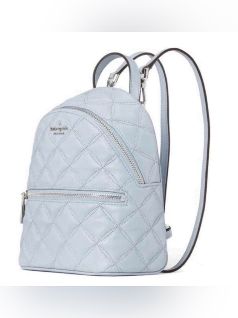 Kate Spade Quilted Natalia mini convertible backpack Light Blue
